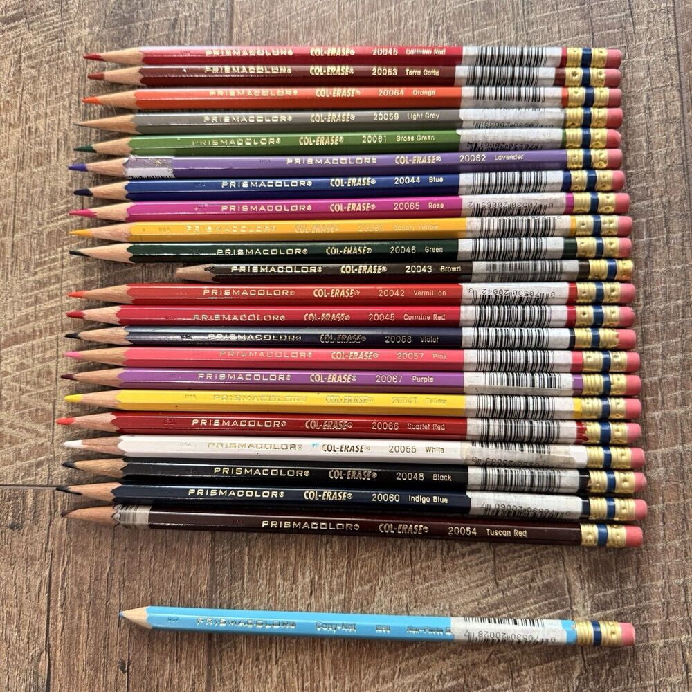 Lot of 24 Prismacolor Col-Erase Erasable Colored Pencils - Sketching/Animation